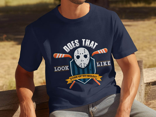 Iconic Mask Hockey Theme Look Alike Graphic T-Shirt - Design & Vybe
