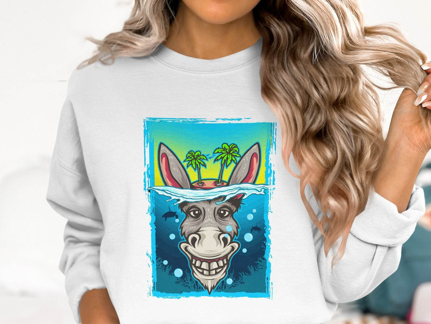 Fun Donkey Island Summer Vibes Graphic Sweater - Design & Vybe