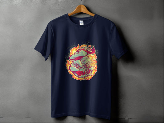 Burning Undead Creature in Flames Graphic Design T-Shirt - Design & Vybe