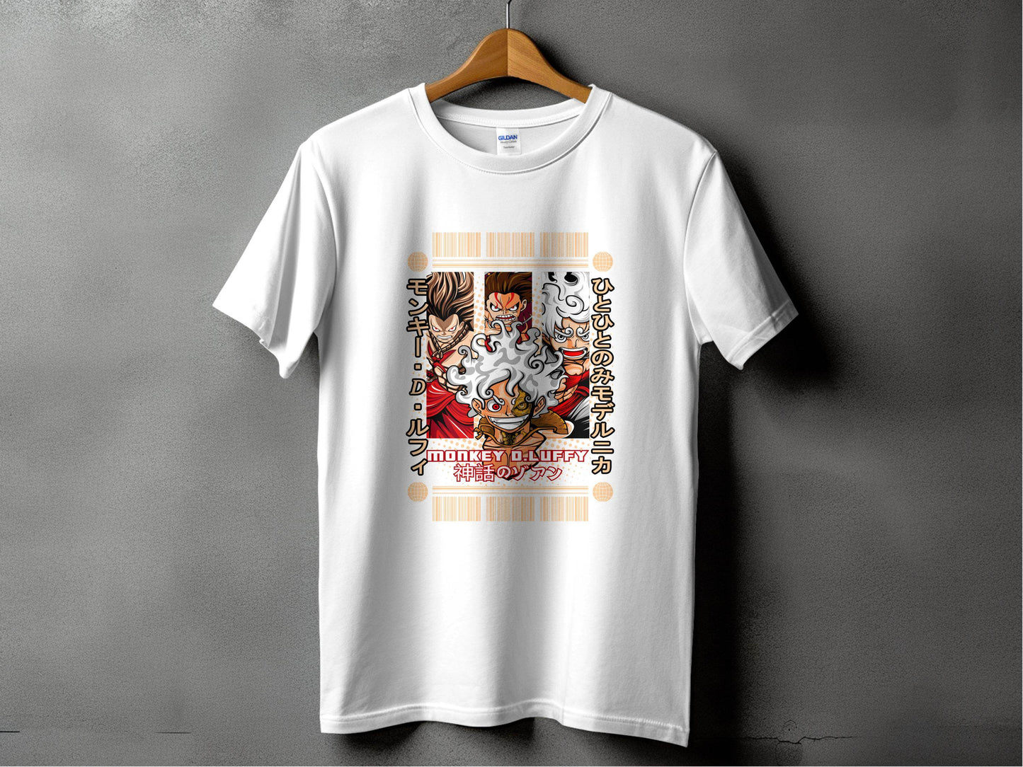 Three Poses Monkey D Luffy Character Anime Inspired T-Shirt - Design & Vybe