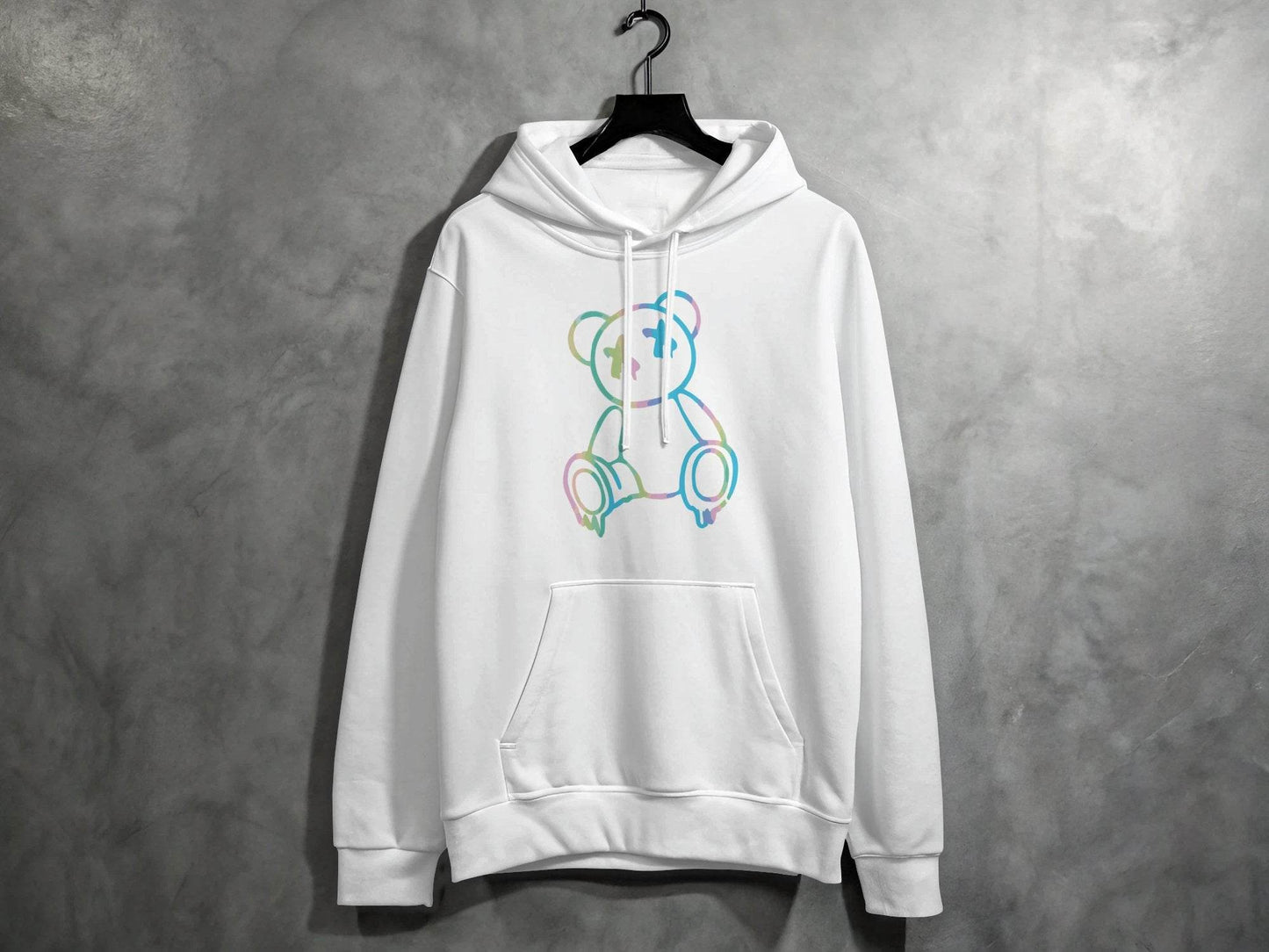 Colorful Abstract Bear Dead Eyes Graphic Design Hoodie - Design & Vybe