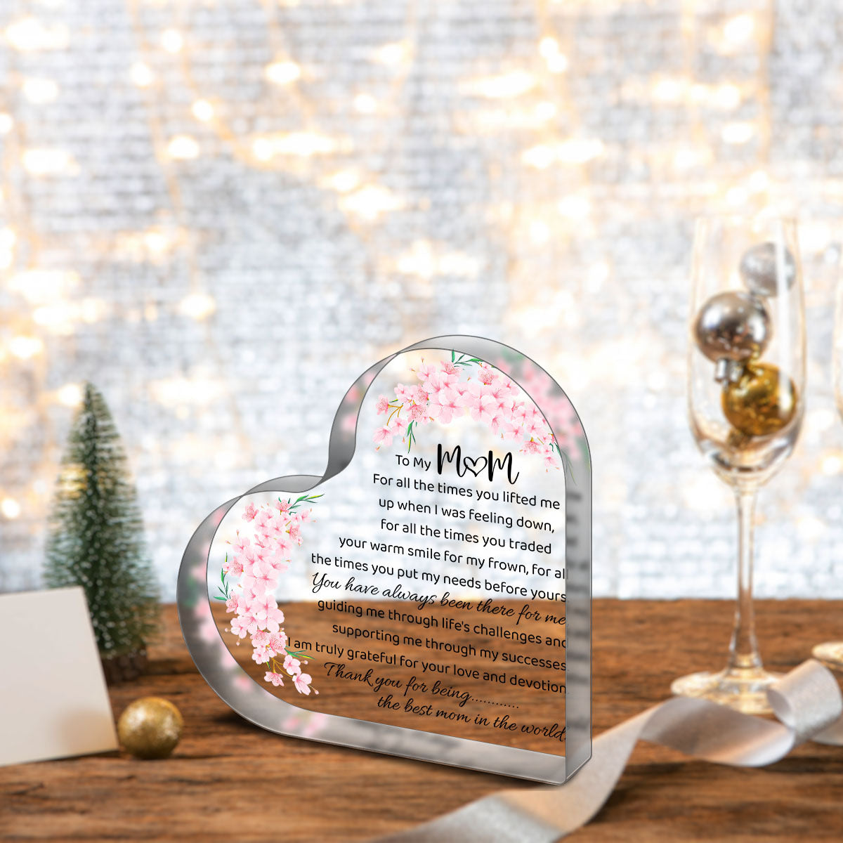 Heart-Shaped Mom Appreciation Plaque