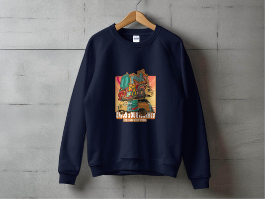 On The Road Again Travel Van Trip Artwork Sweater - Design & Vybe