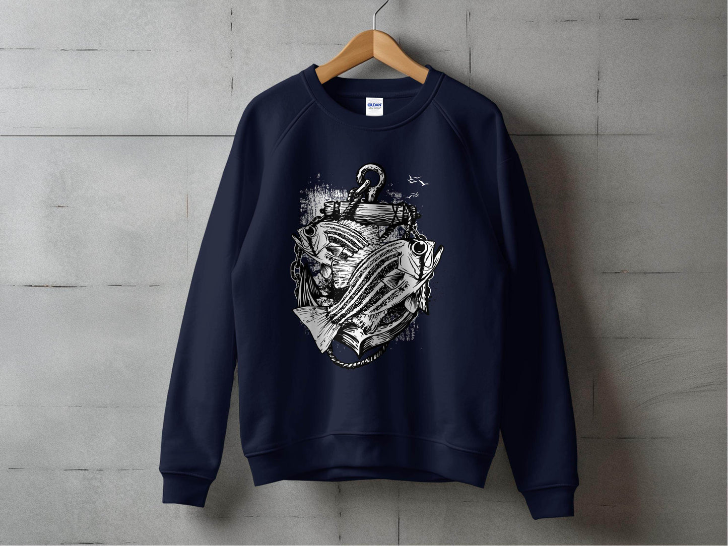 Fishing Inspired Nautical Graphic Sweater - Design & Vybe