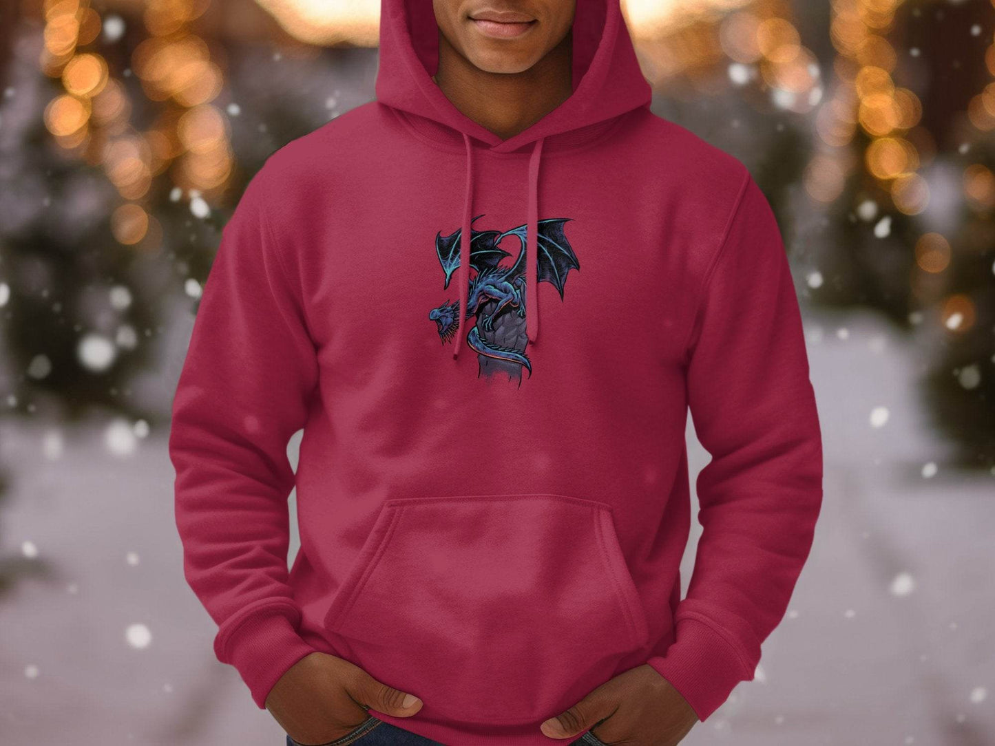 Fierce Dragon Graphic Print Design on Trendy Hoodie - Design & Vybe