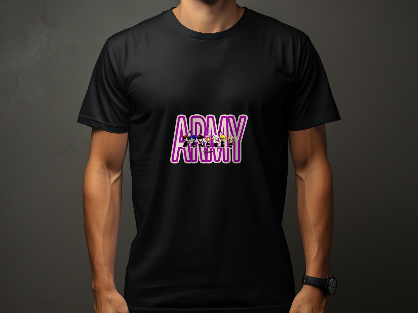 ARMY Printed Graphic Design Casual Wear T-shirt product