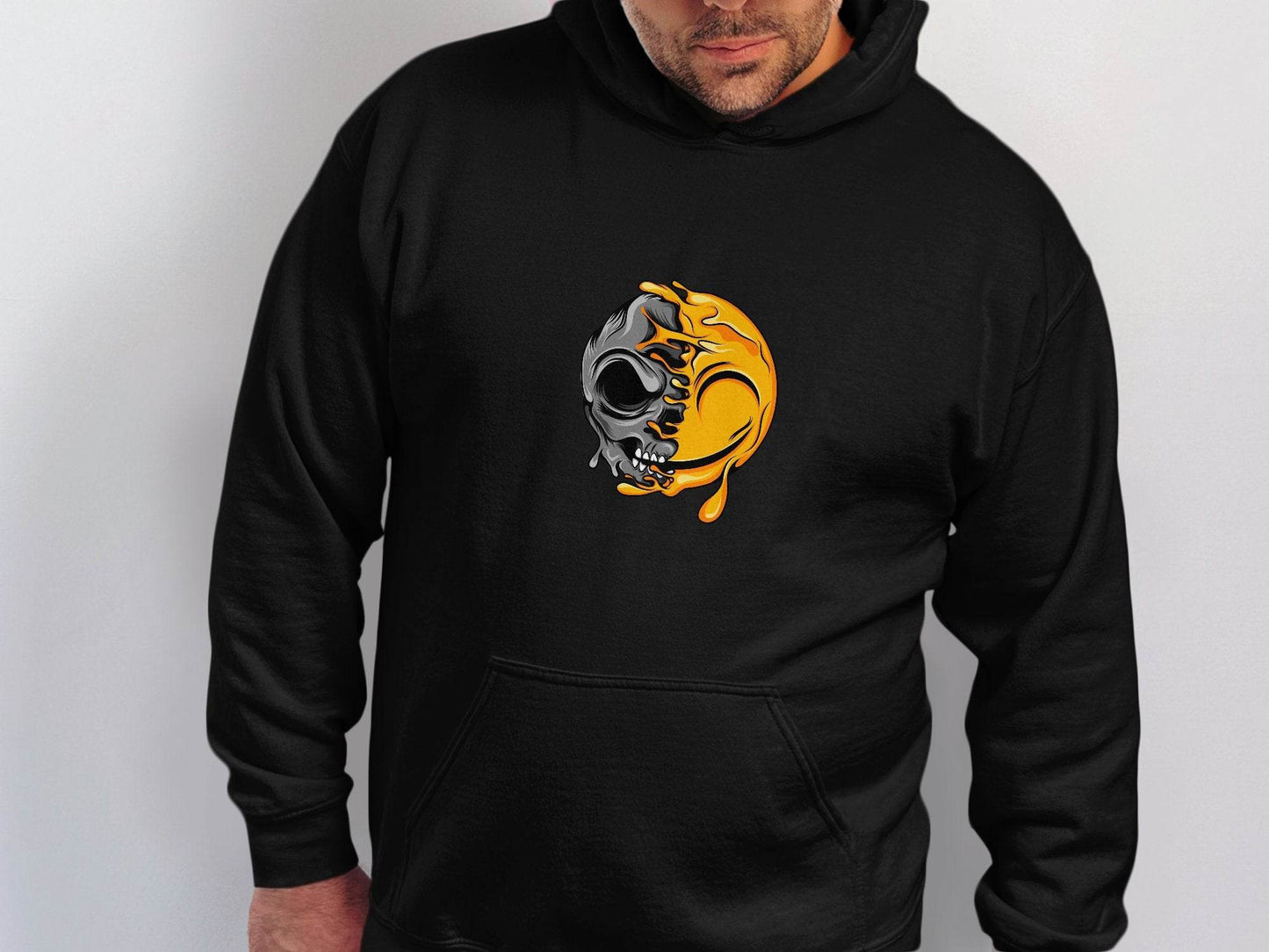 Skull and Liquid Graphic Cool Artistic Style Hoodie - Design & Vybe