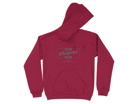 Iron Sharpens Iron Proverbs Quote Graphic Design Hoodie - Design & Vybe
