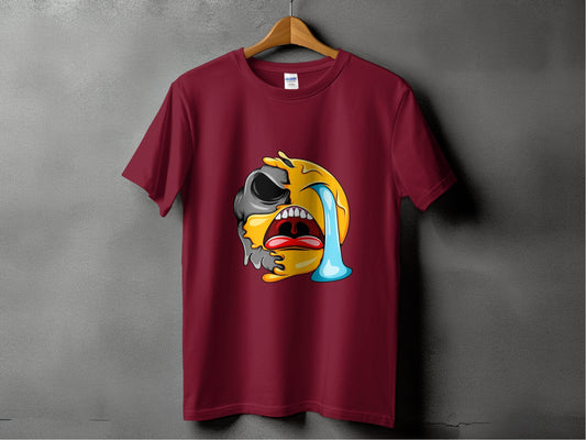 Melting Emoji Face Smiley Design Graphic T-Shirt - Design & Vybe