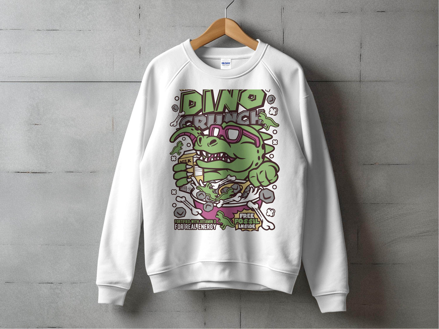 Dinosaur Cereal Crunch Tee for Fun Sweater - Design & Vybe