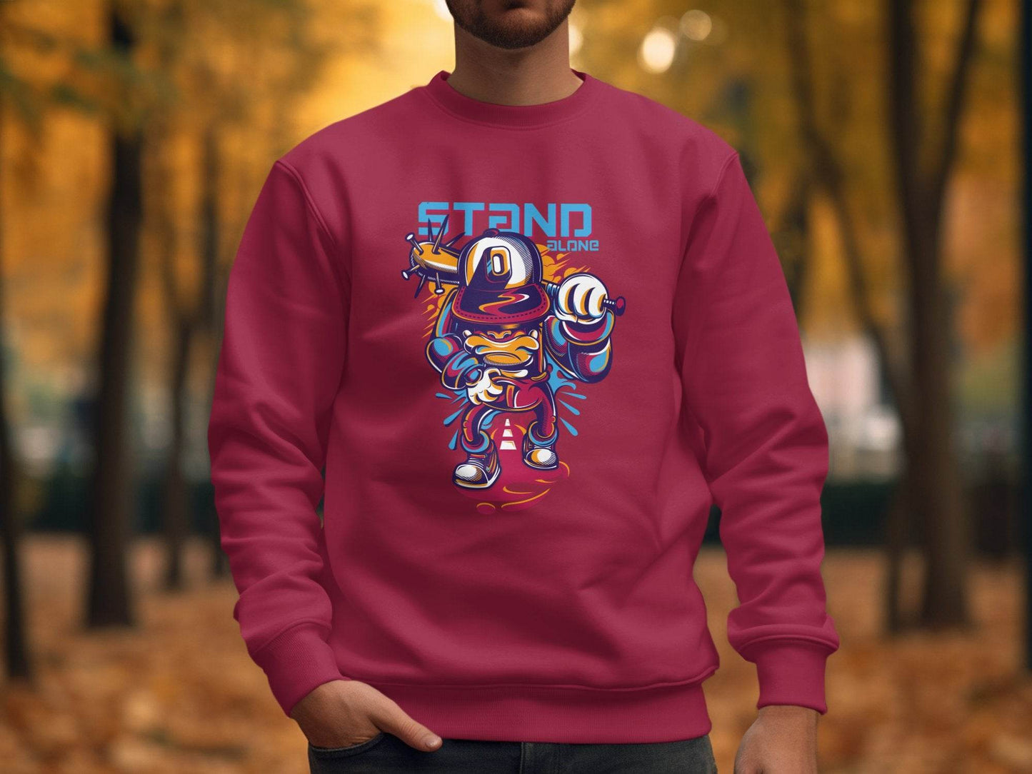 Stand Alone Cartoon Character Illustration Graphic Sweater - Design & Vybe