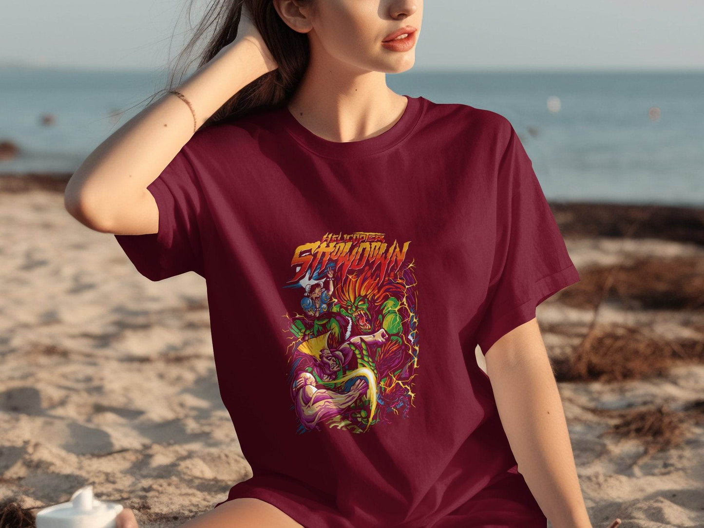 Helicopter Showdown Illustration Graphic Print Style T-Shirt - Design & Vybe