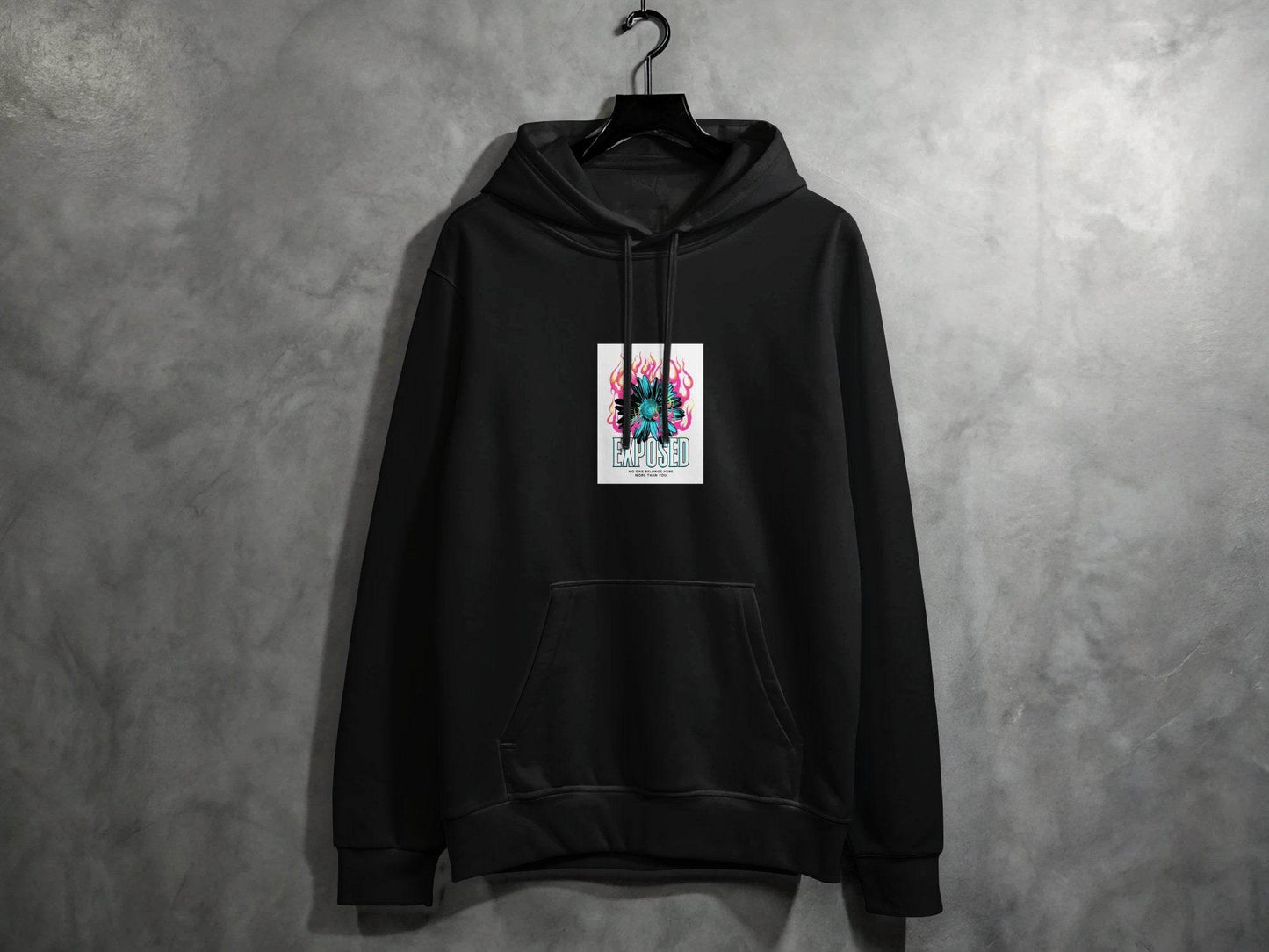 Exposed With Floral Fire No One Belongs Here Hoodie - Design & Vybe