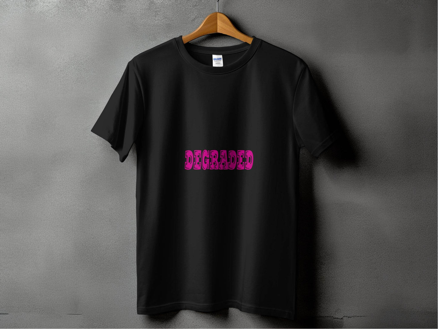Magenta DEGRADED Word Graphic Stylish T-Shirt - Design & Vybe