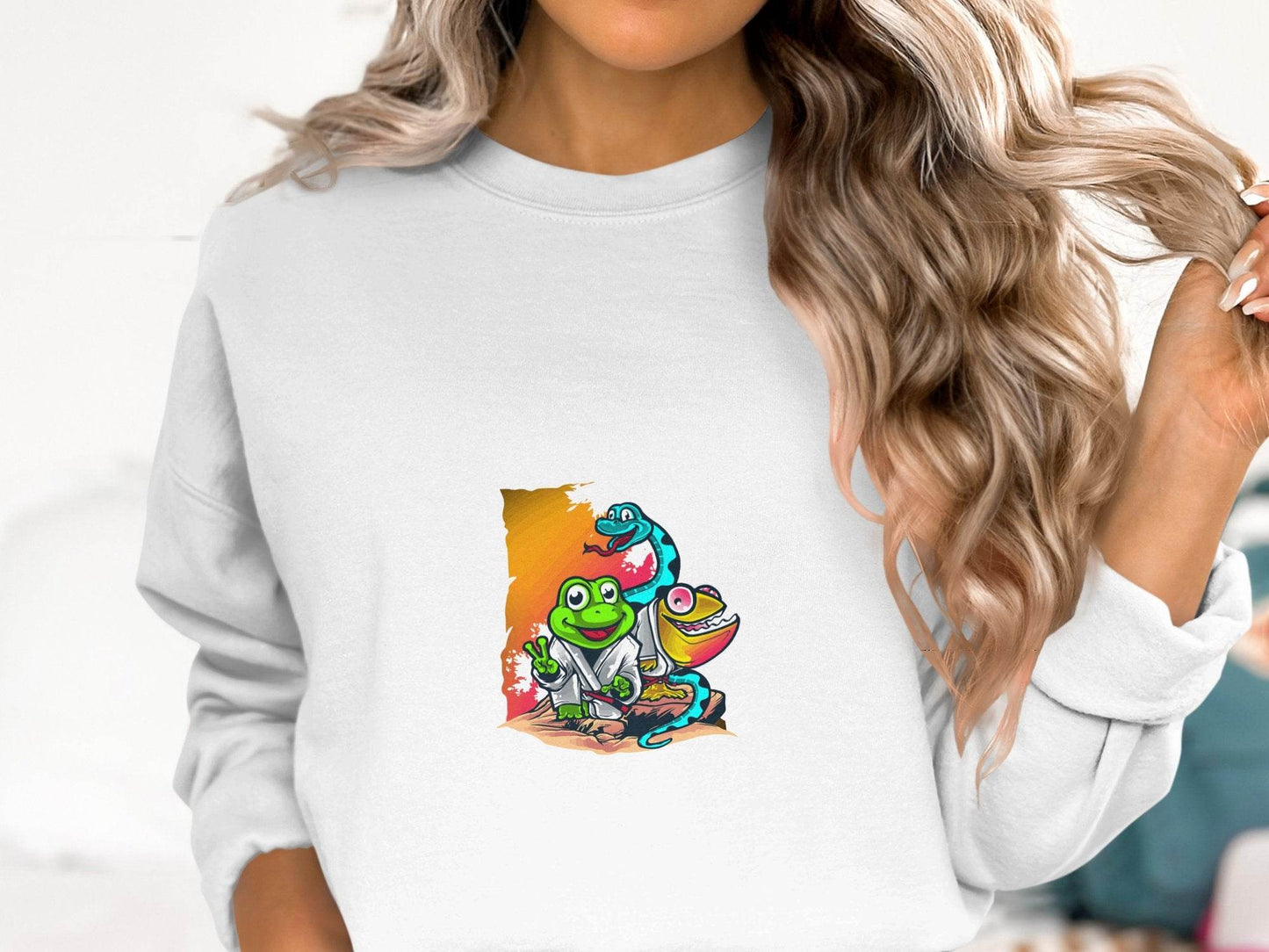 Animals in a Dojo Fighting Styles Illustration Sweater - Design & Vybe
