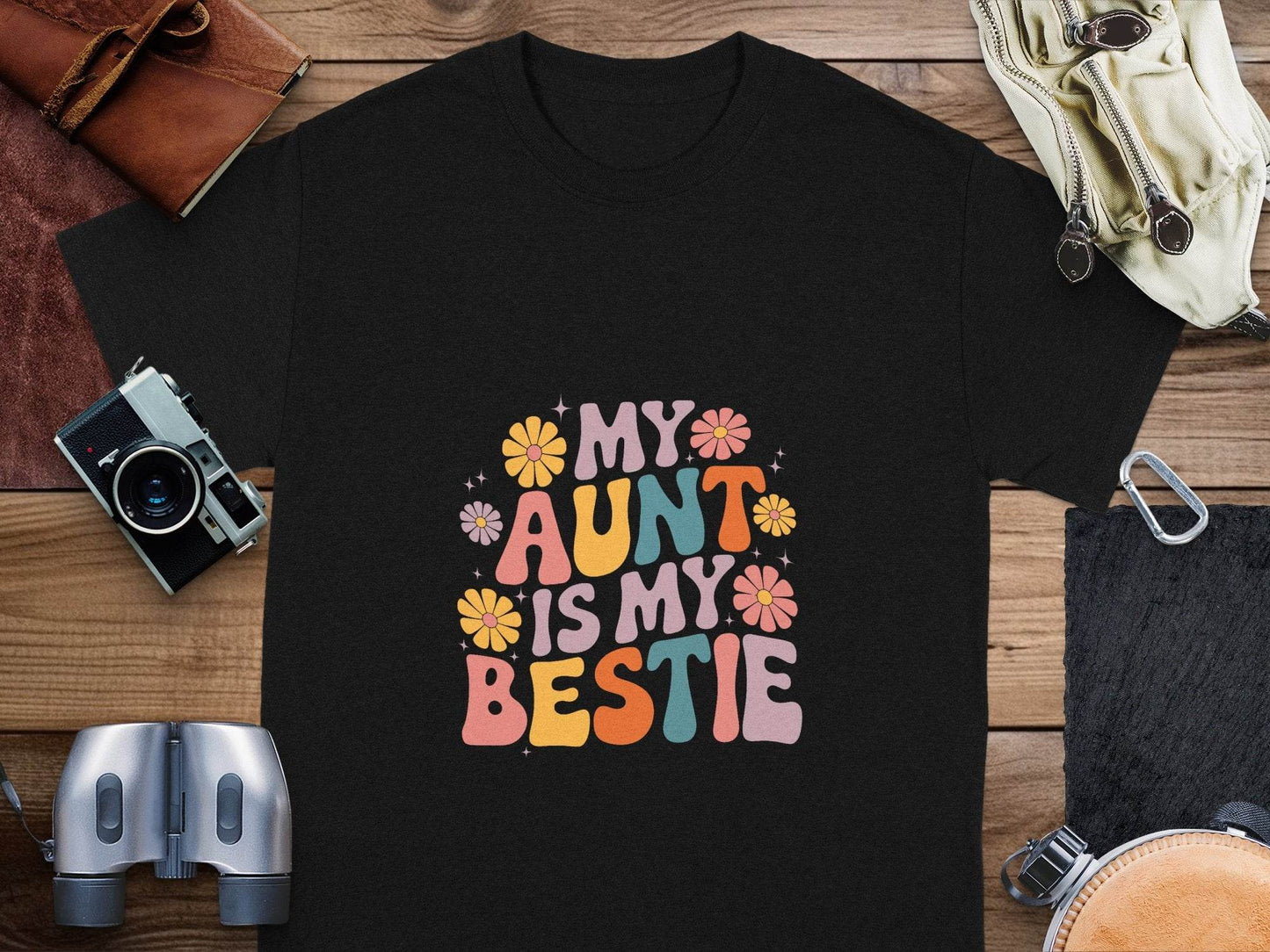 My Aunt is My Bestie Floral Design Graphic T-Shirt - Design & Vybe