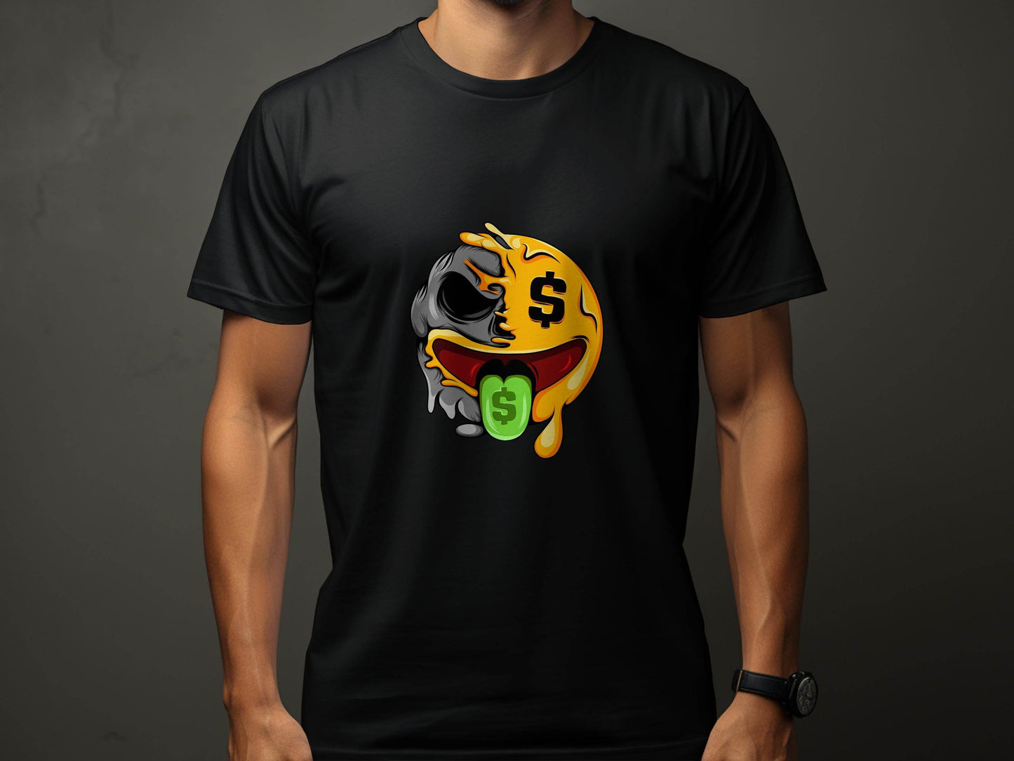 Melting Money Emoji Graphic Image For Mens Womens T-Shirt - Design & Vybe