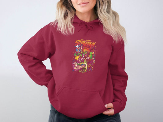 Helicopter Showdown Illustration Graphic Print Style Hoodie - Design & Vybe