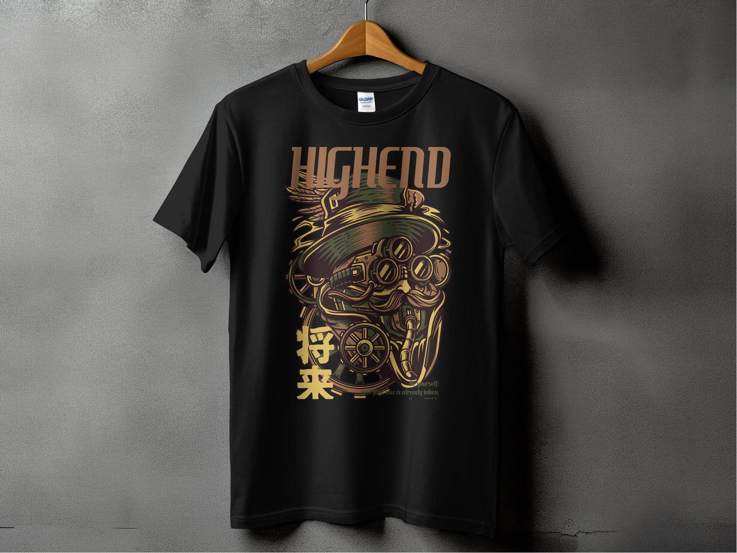 Highend Steampunk Character Illustration Print T-Shirt - Design & Vybe