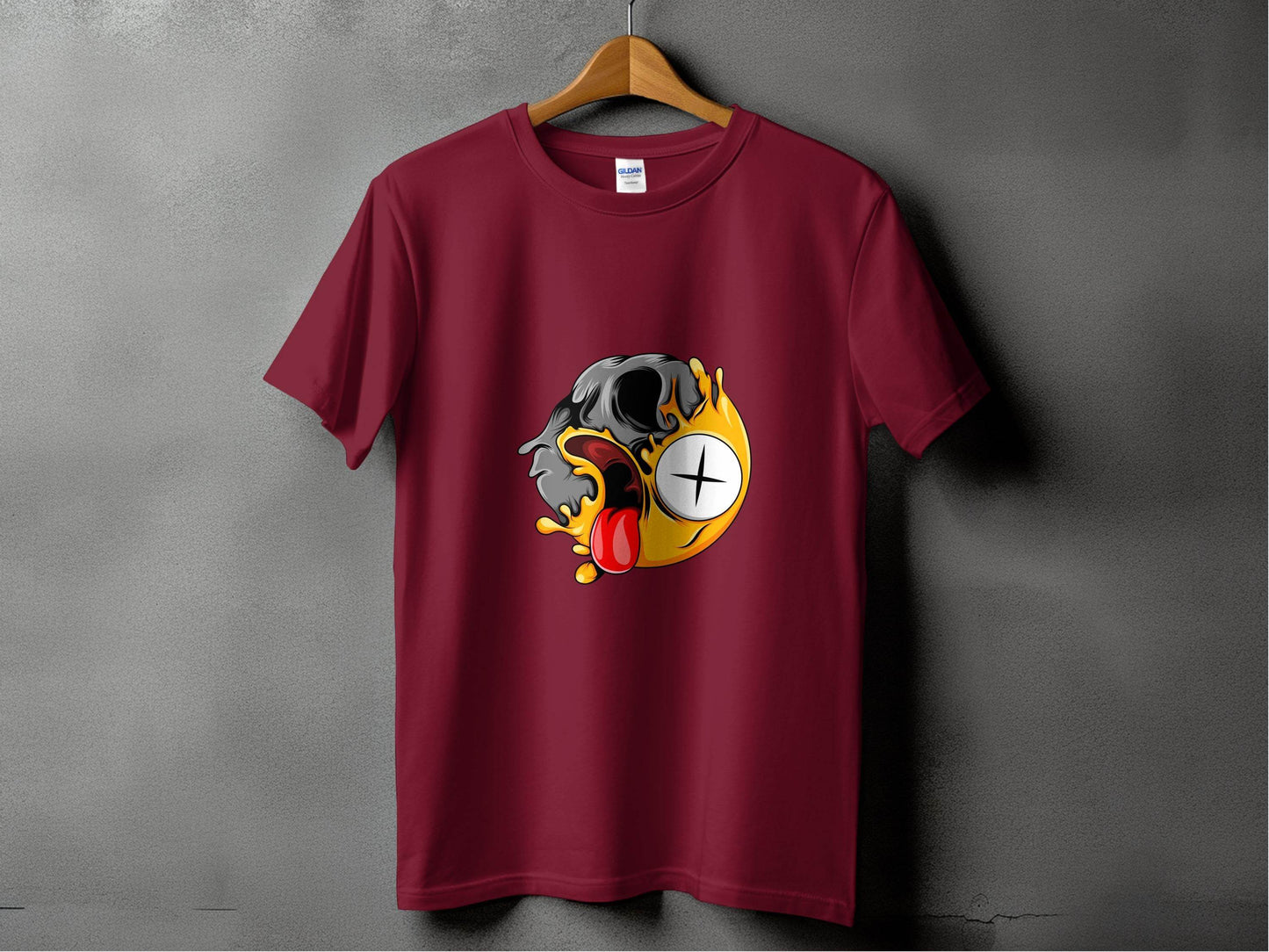 Skull Zombie Emoji Expression Creative Graphic Design T-Shirt - Design & Vybe