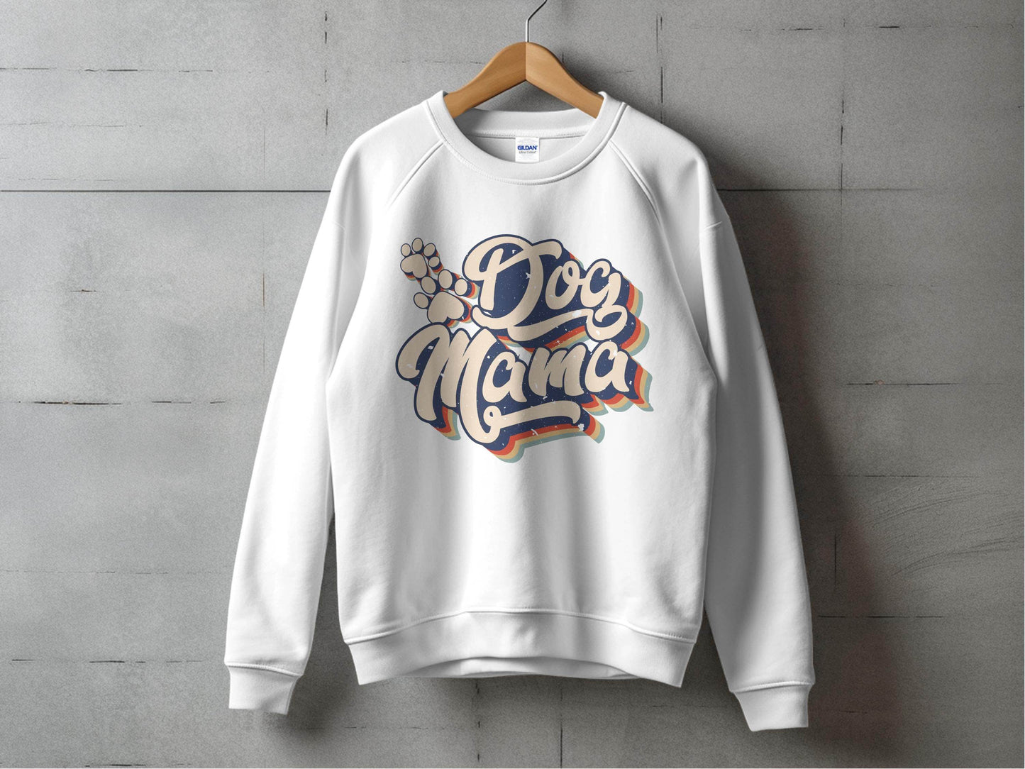 Retro Style Dog Mama Vintage Design Graphic Sweater - Design & Vybe