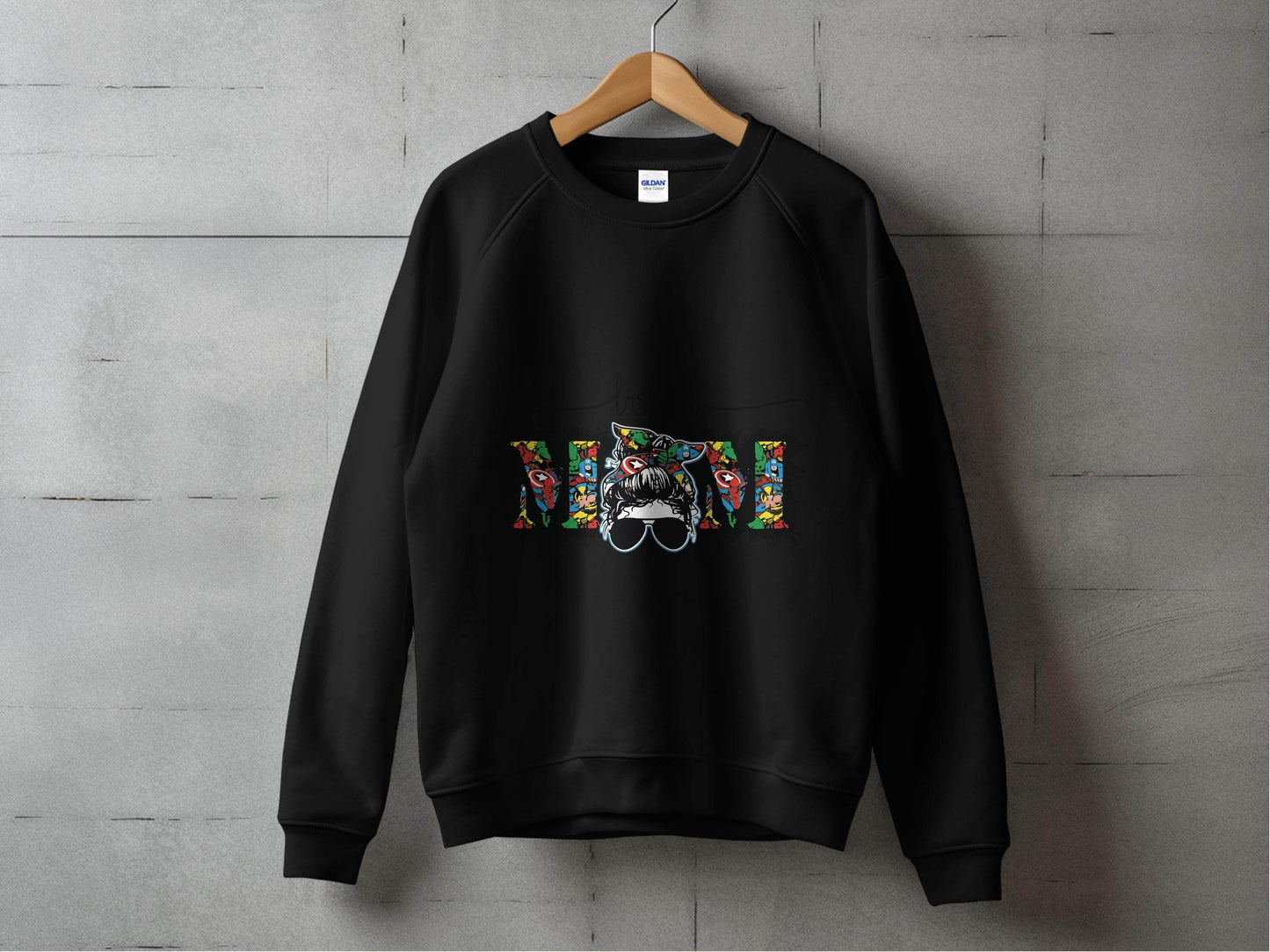 Boy Mom Marvel Hero Bold Graphic Design Sweater - Design & Vybe