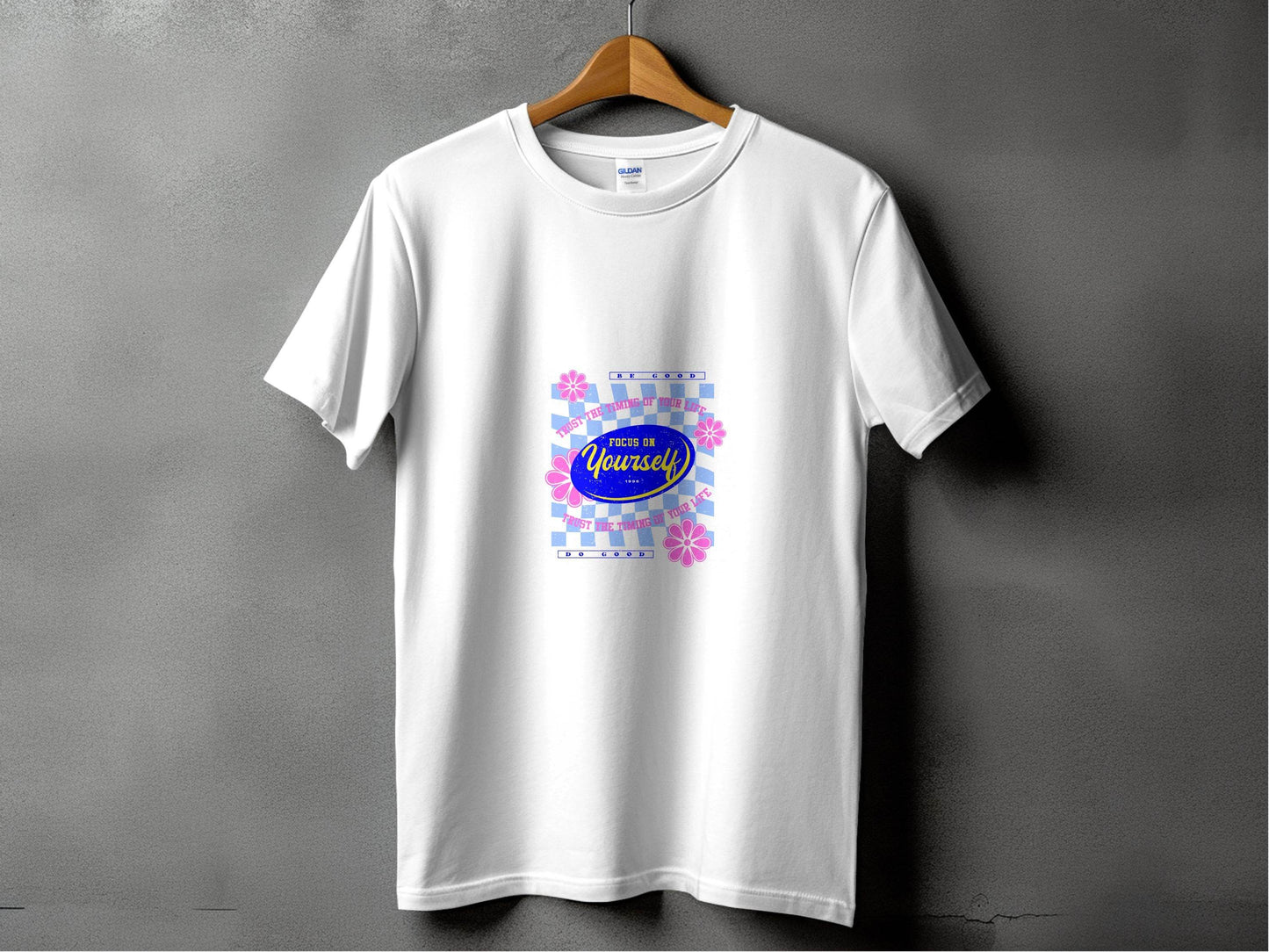 Focus on Yourself Trust Timing Floral Design T-Shirt - Design & Vybe