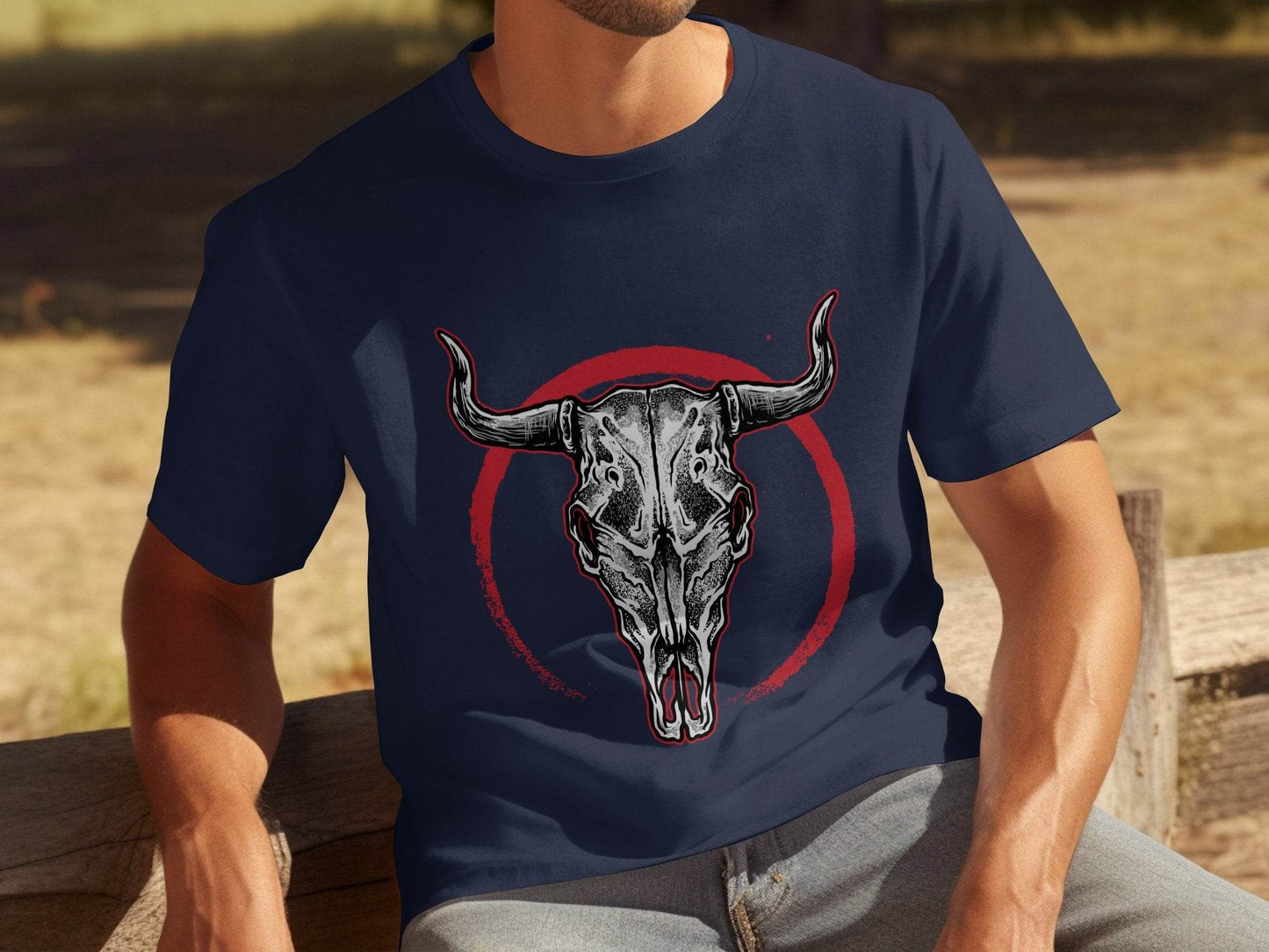 Longhorn Skull Art Graphic T-Shirt - Design & Vybe
