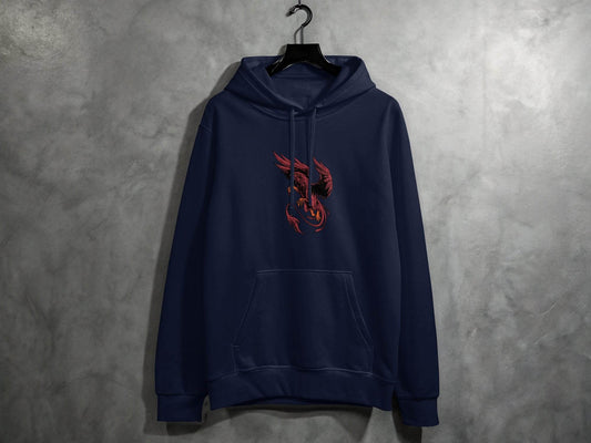 Fierce Mythical Creature Art Design Printed Hoodie - Design & Vybe