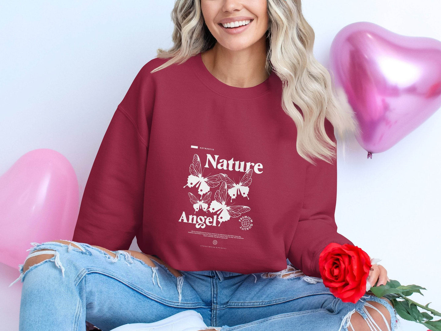 Authentic Nature Angel Graphic Novelty Stylish Sweater - Design & Vybe