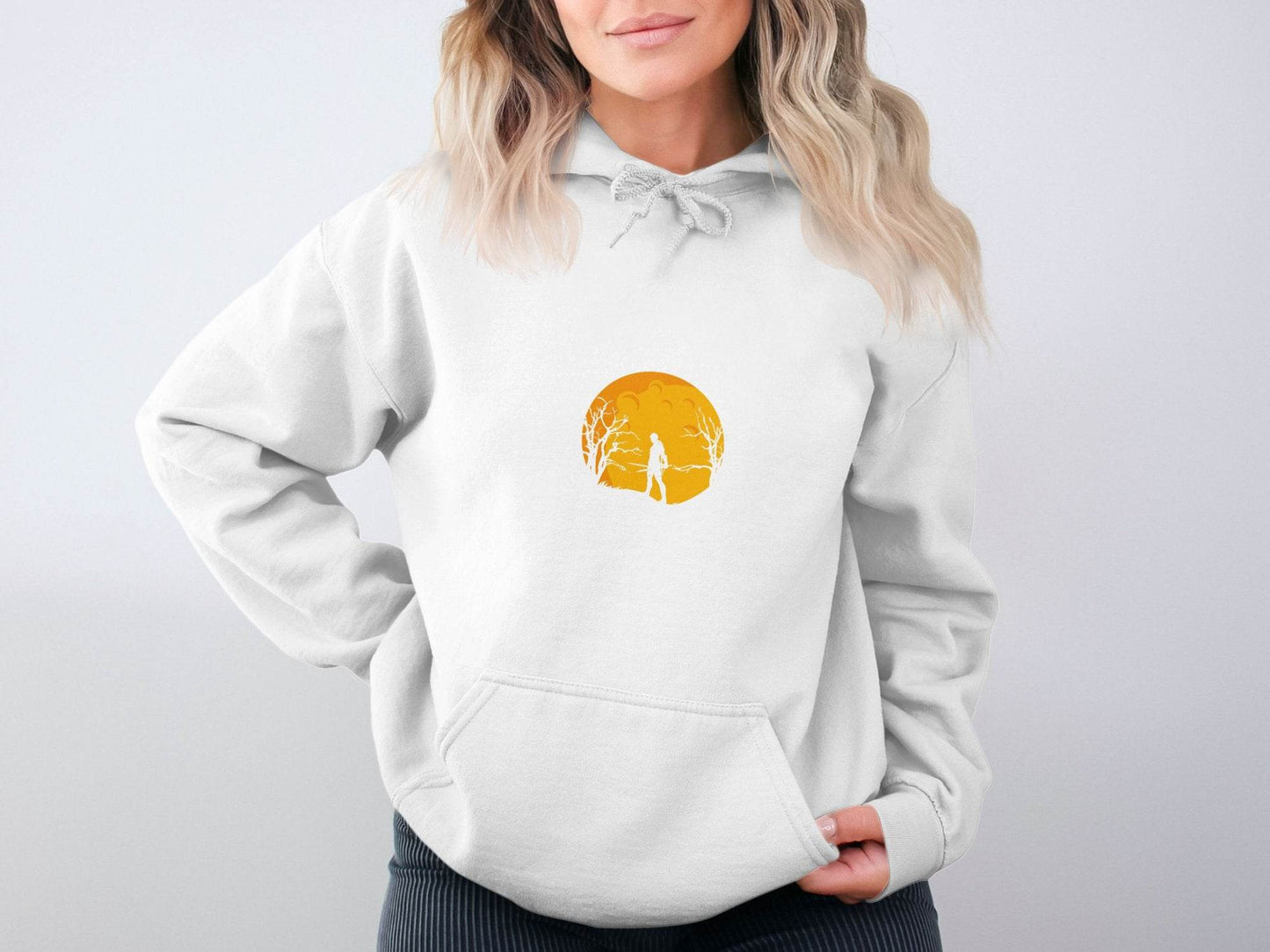 Silhouette Knight Under Yellow Moon Unique Style Hoodie - Design & Vybe