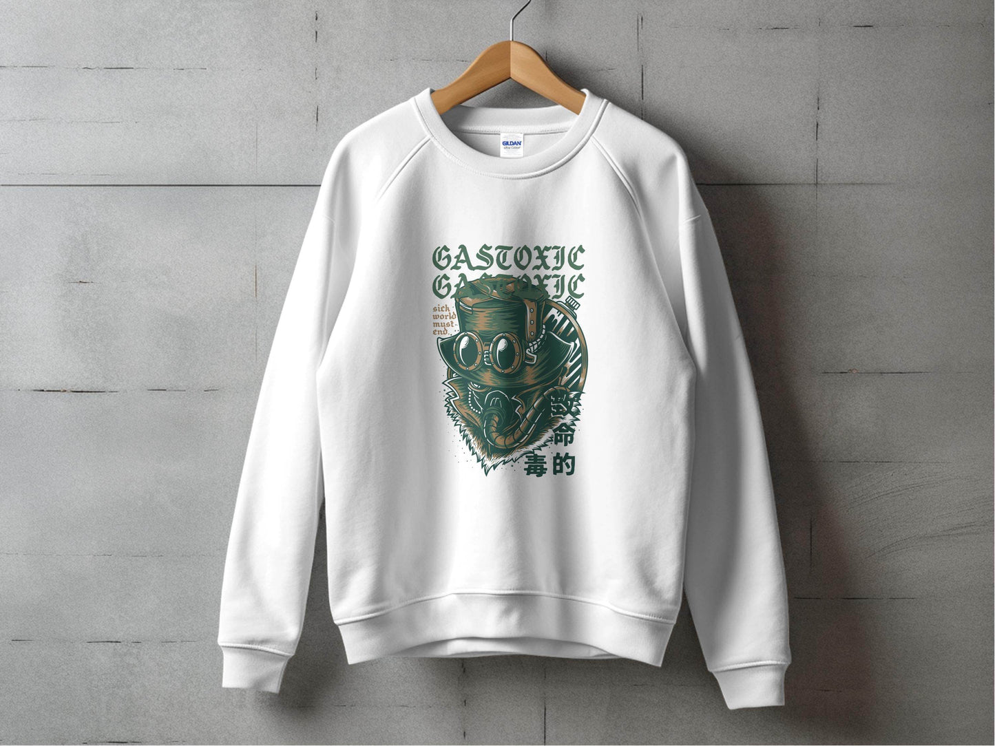 Gastoxic Sick World Must End Illustrated Artwork Sweater - Design & Vybe