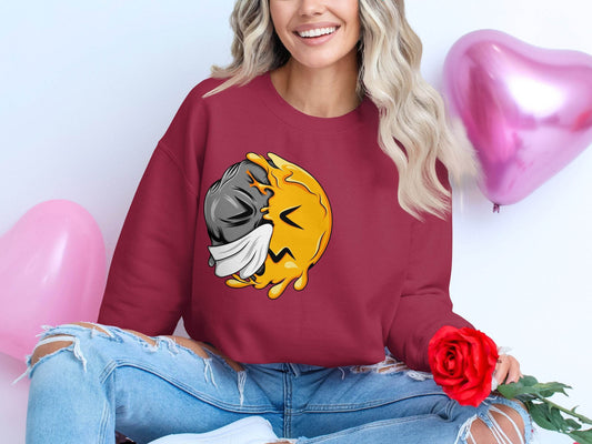 Abstract Art Smiley Design Graphic Sweater - Design & Vybe