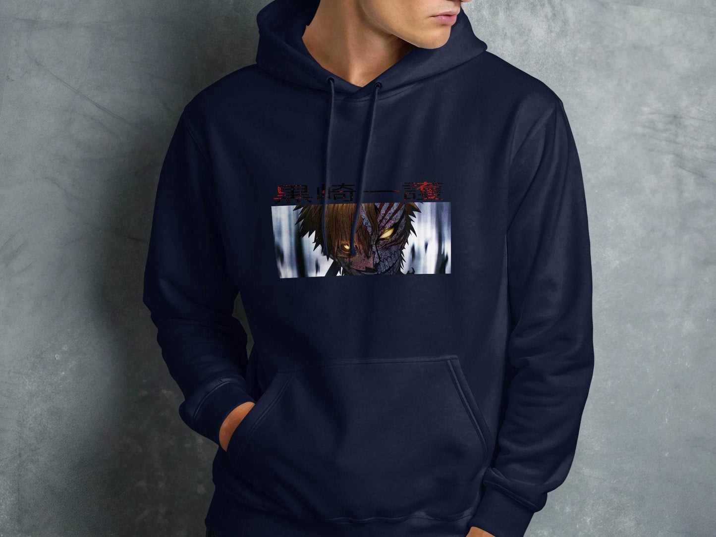 Anime Character Half Mask Kurosaki Ichigo Art Hoodie - Design & Vybe