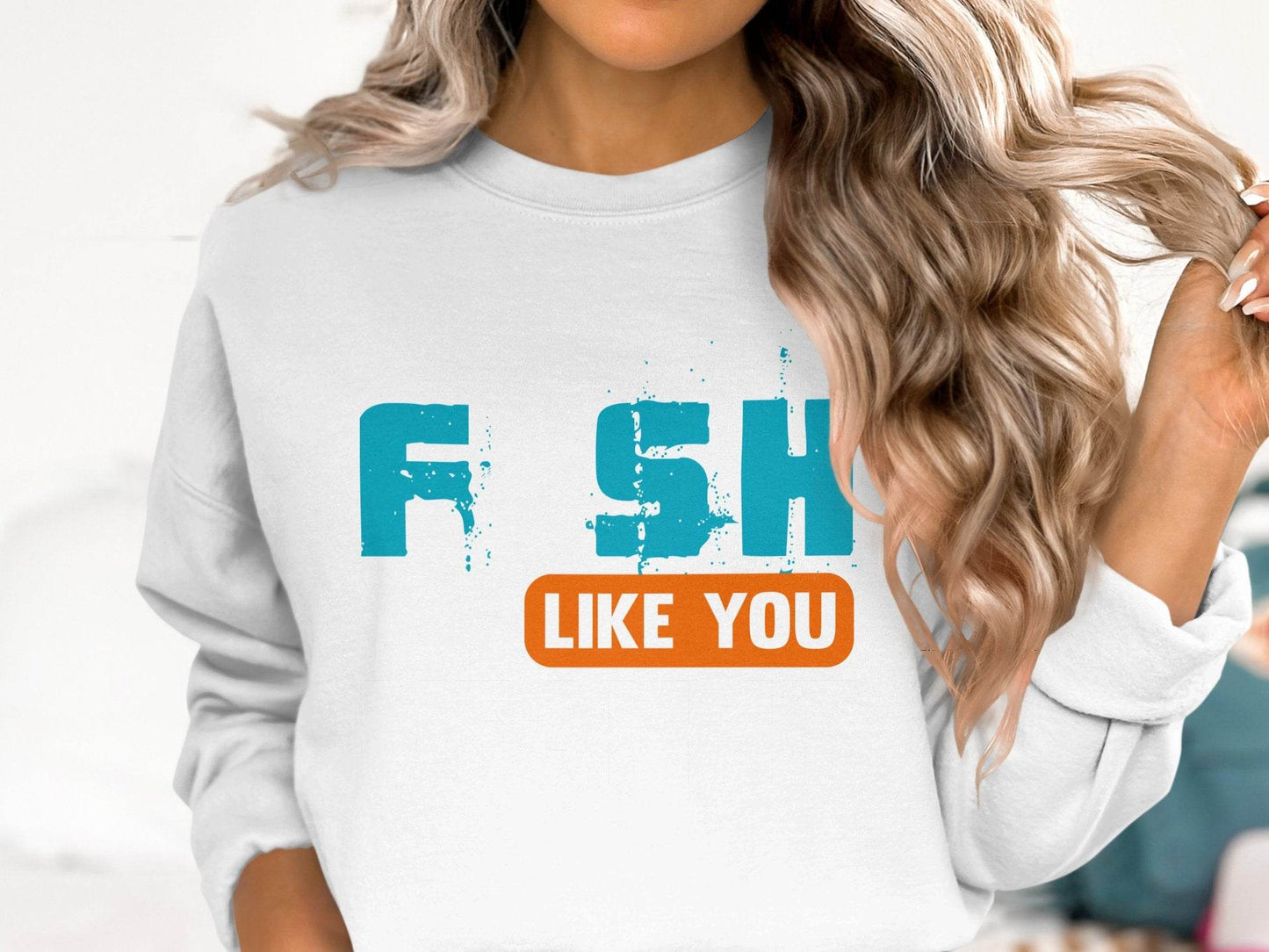 Funky Fish Like You Meant It Graphic Sweater - Design & Vybe