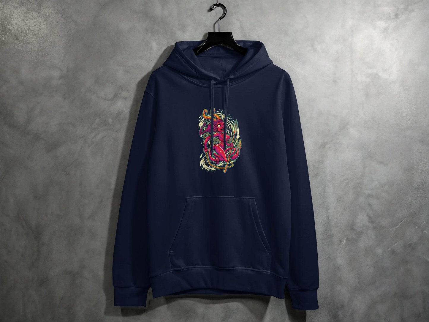 Fiery Temptress Devil Girl Art With A Pitchfork Hoodie - Design & Vybe