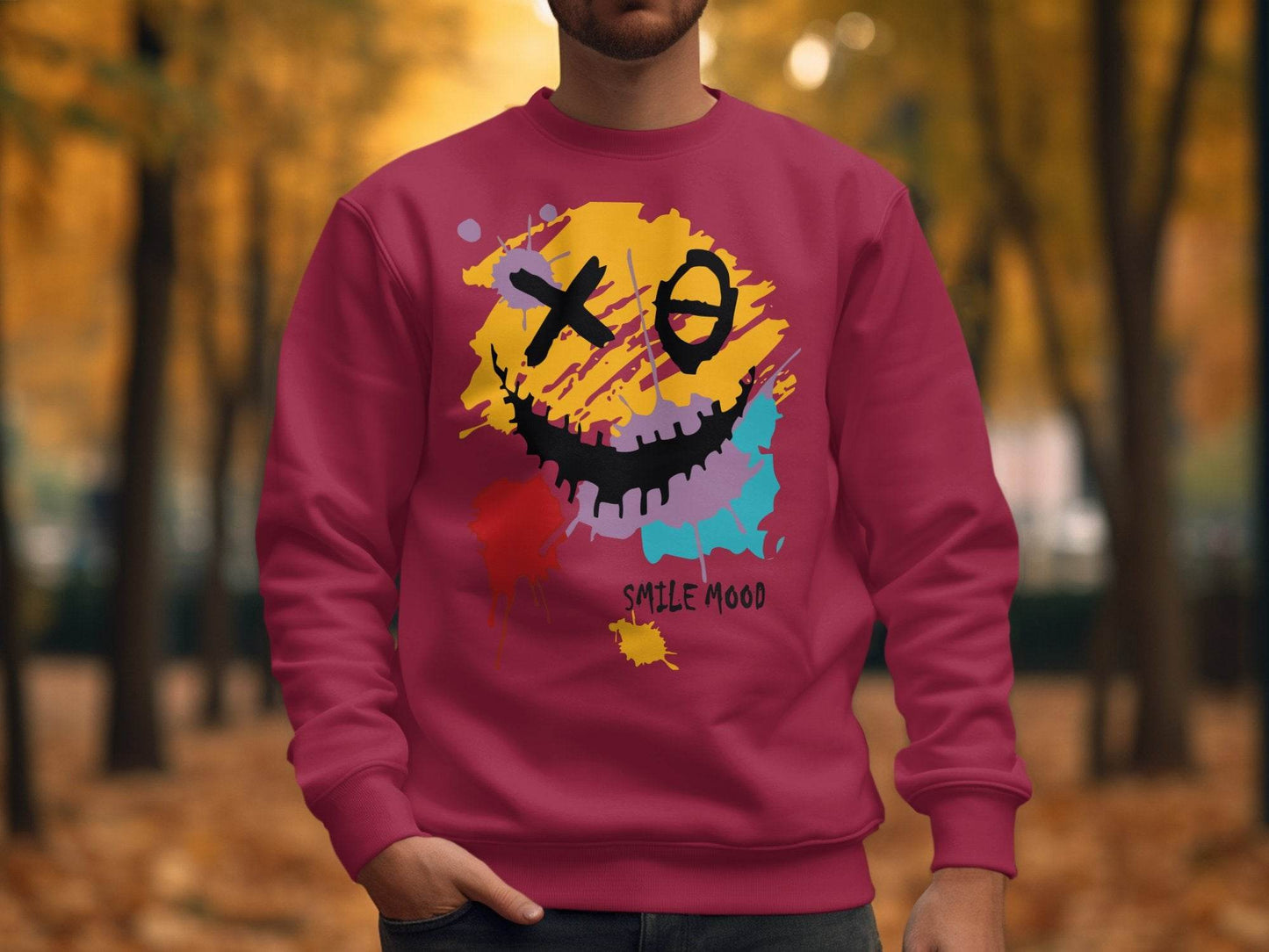 Colorful Smile Mood Abstract Art Sweater - Design & Vybe