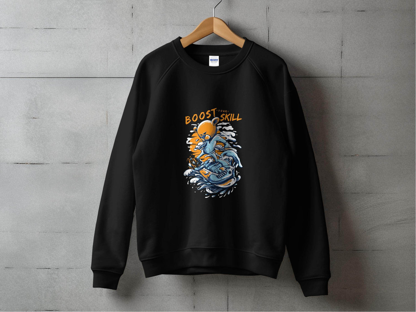 Boost Your Skill Cartoon Bear Design Hoodie - Design & Vybe