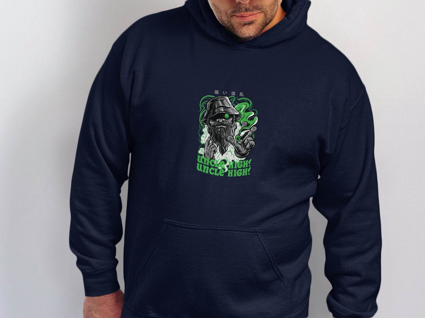 Uncle High Japanese Vector Art Hoodie - Design & Vybe