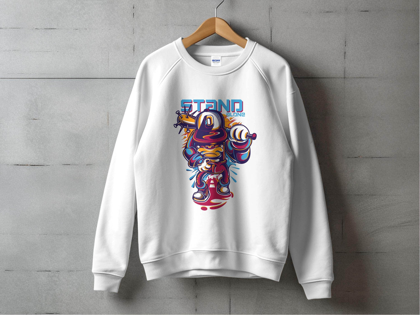 Stand Alone Cartoon Character Illustration Graphic Sweater - Design & Vybe
