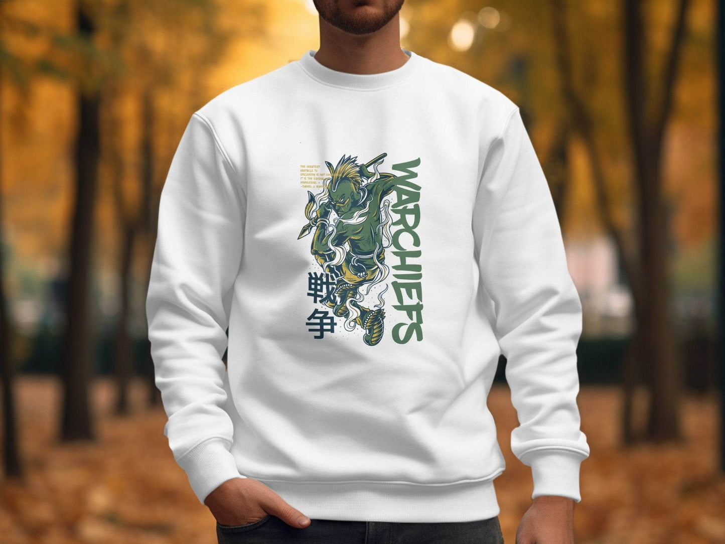 Warrior with Spear Graphic Urban Style Inspired Sweater - Design & Vybe