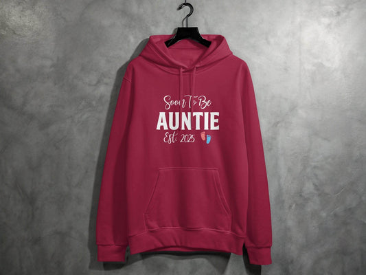Soon To Be Auntie Est 2025 Design New Auntie Hoodie - Design & Vybe
