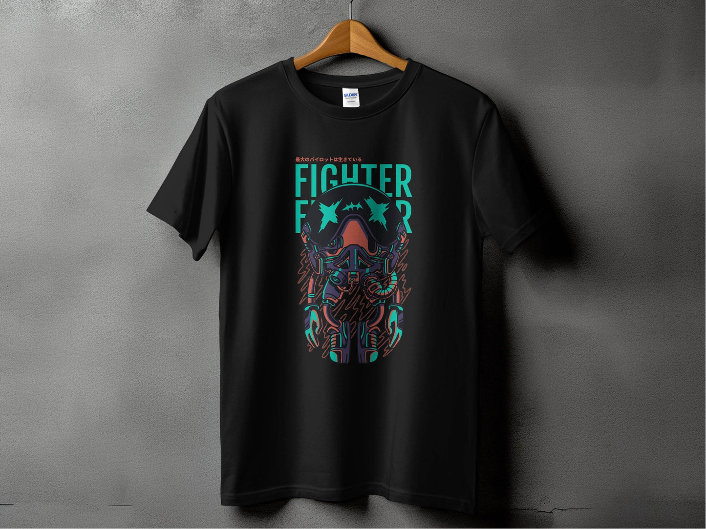 Retro Fighter Pilot Graphic SciFi Illustration T-Shirt - Design & Vybe