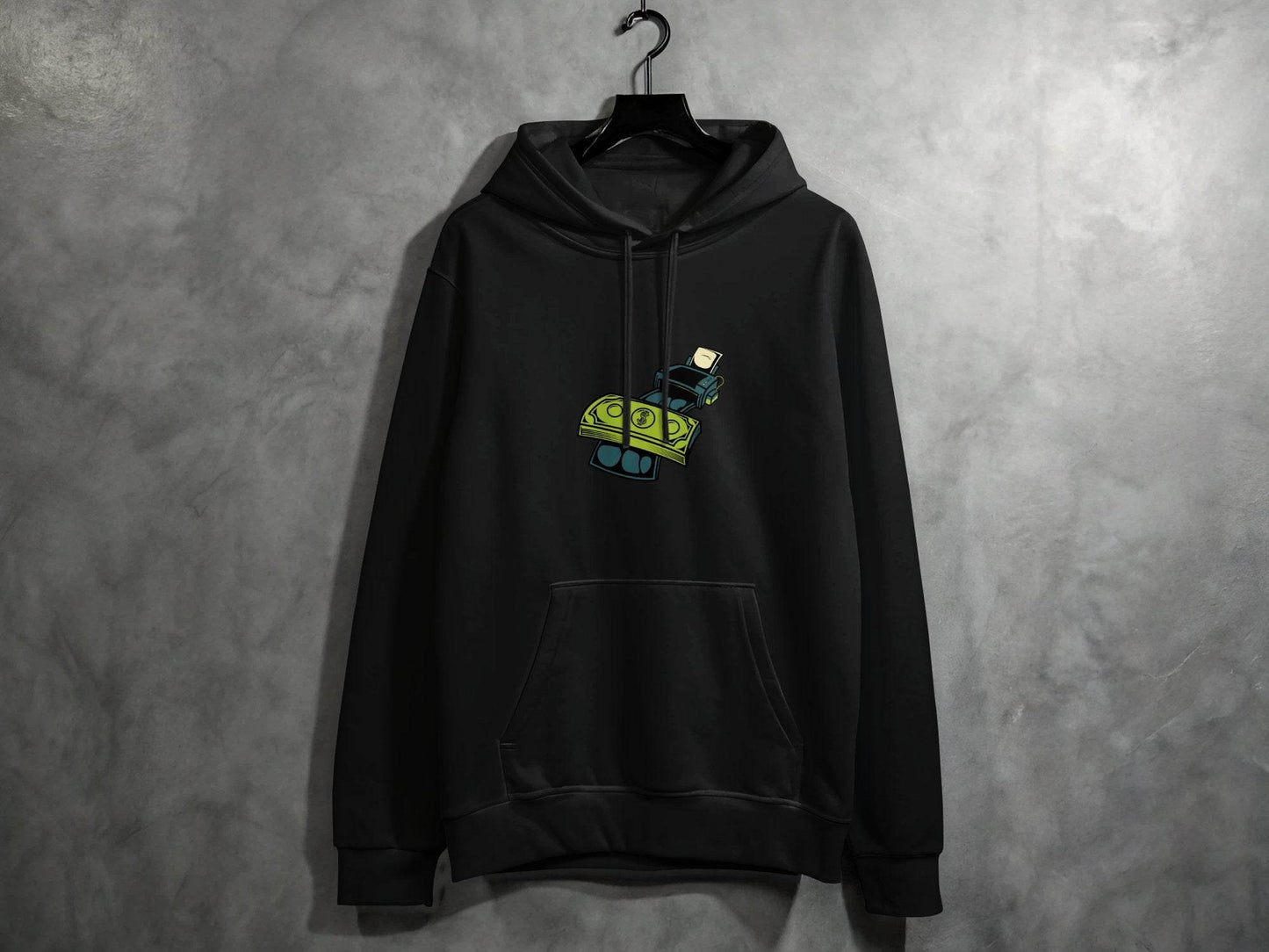 Eye-Catching Cash Printing Money Graphic Hoodie - Design & Vybe