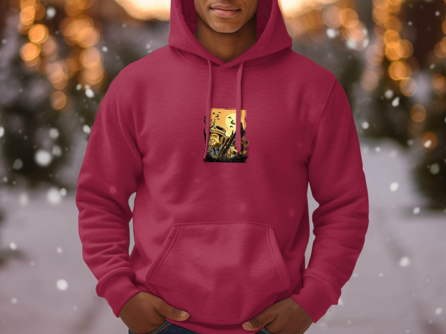 Hunter in the Wild with Loyal Dog Graphic Hoodie - Design & Vybe