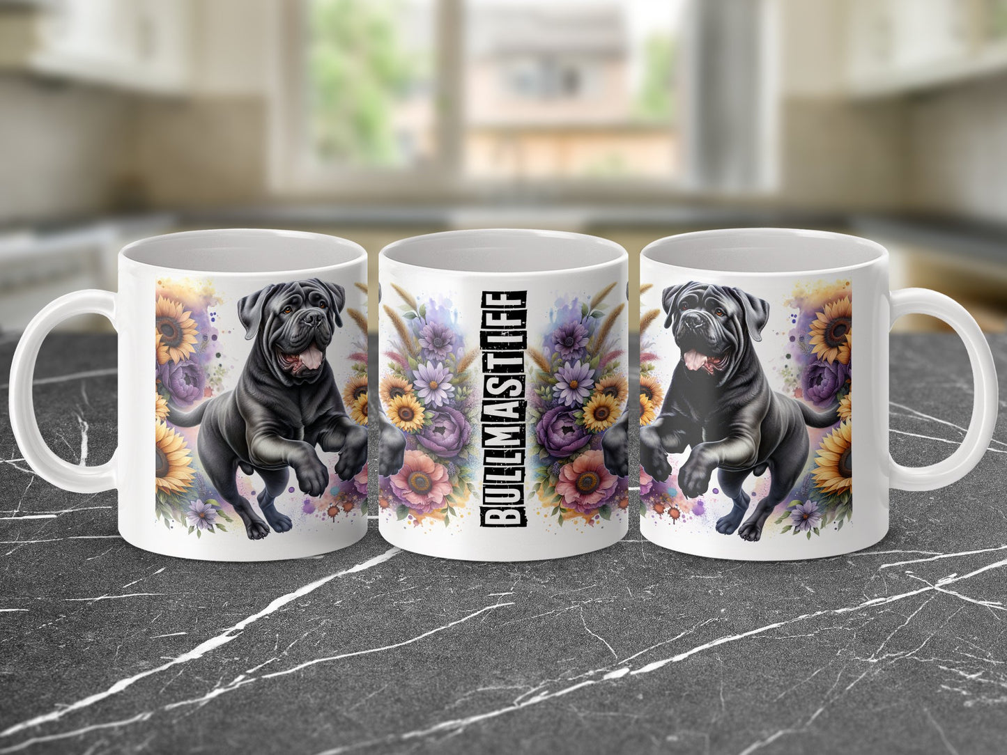 Beautiful Bullmastiff Illustrated Coffee Mug product type