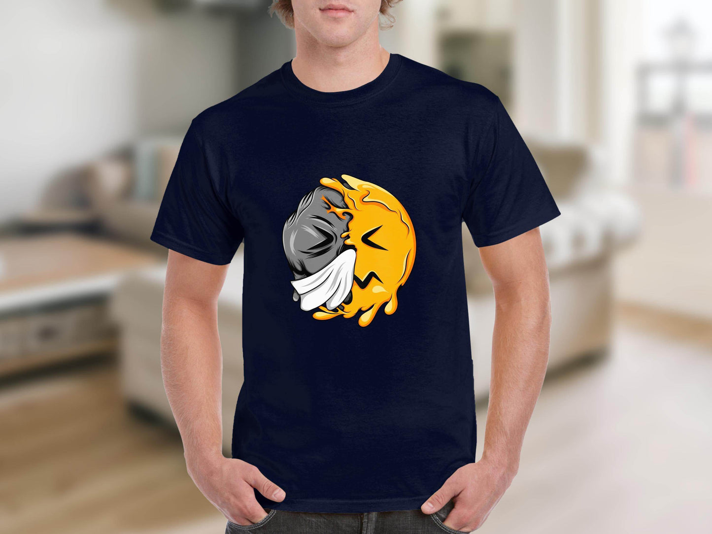 Abstract Art Smiley Design Graphic T-Shirt - Design & Vybe