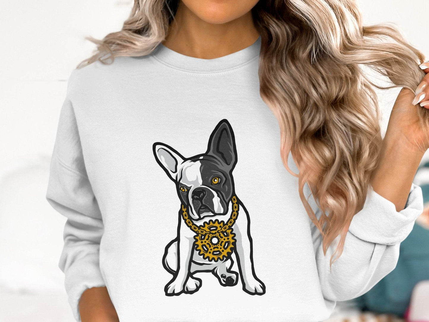 Cool French Bulldog with Bling Design Sweater - Design & Vybe
