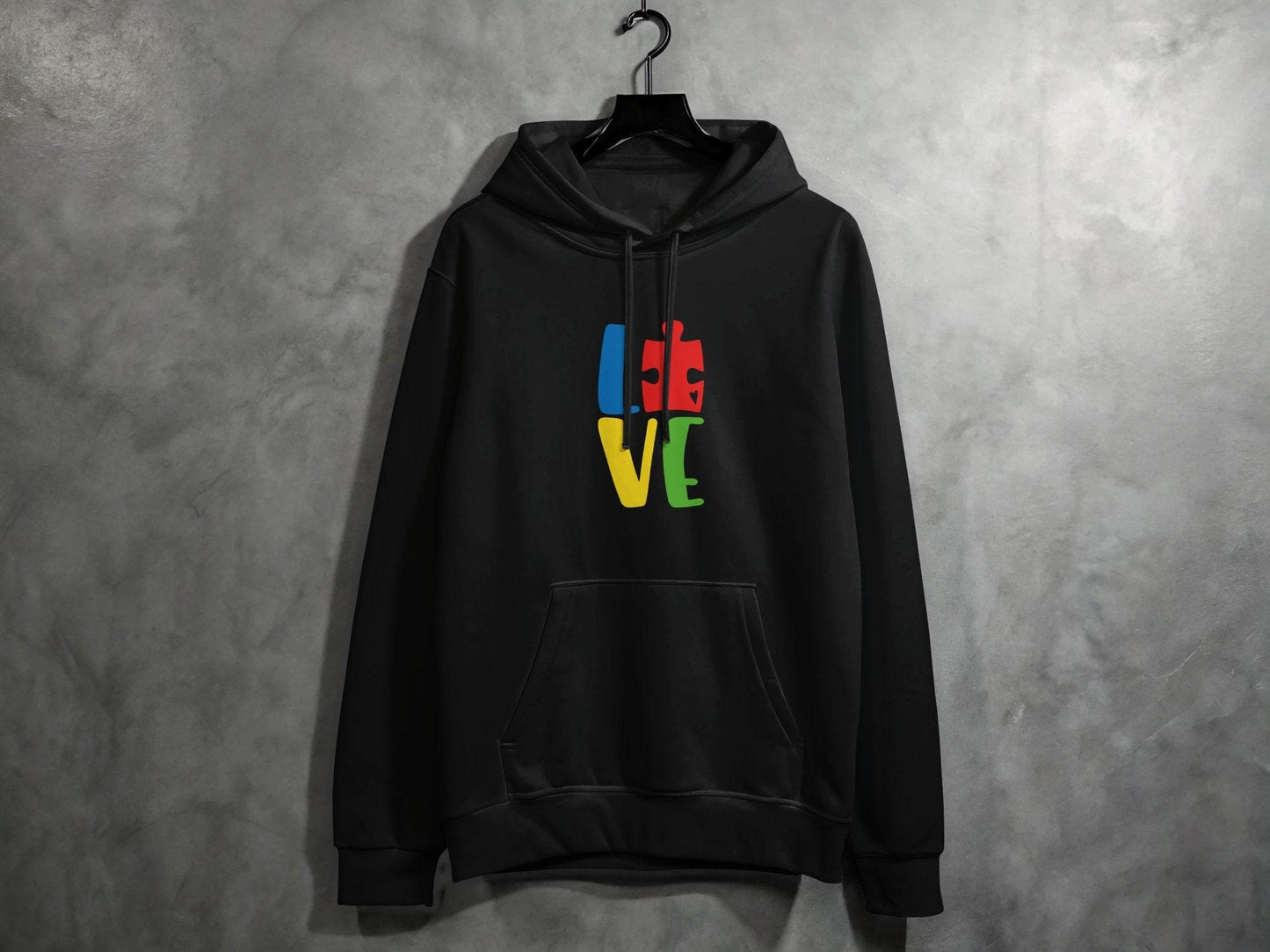 Autism Awareness Puzzle Piece Love Graphic Hoodie - Design & Vybe
