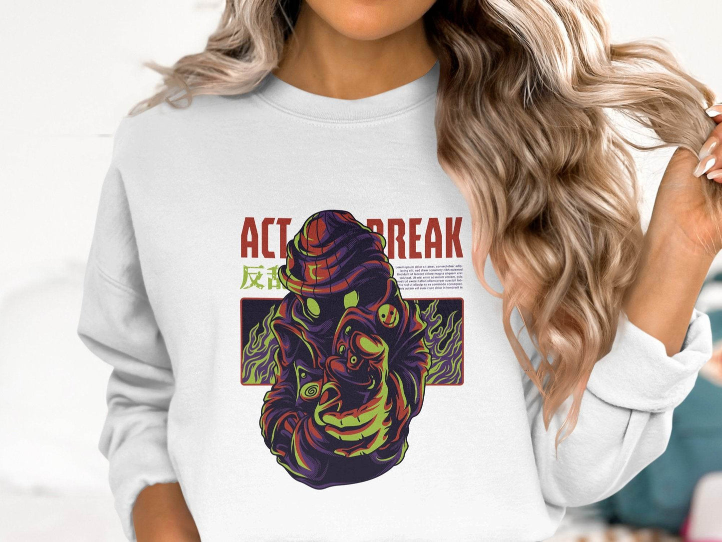 Act Break Graffiti Style Creative Design Sweater - Design & Vybe